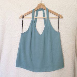 Seafoam/Mint Green T back Chiffon tank top